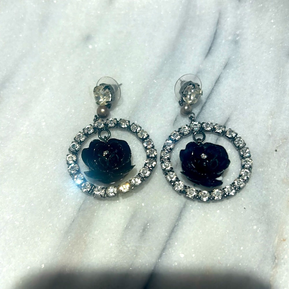Betsey Johnson rhinestone earrings